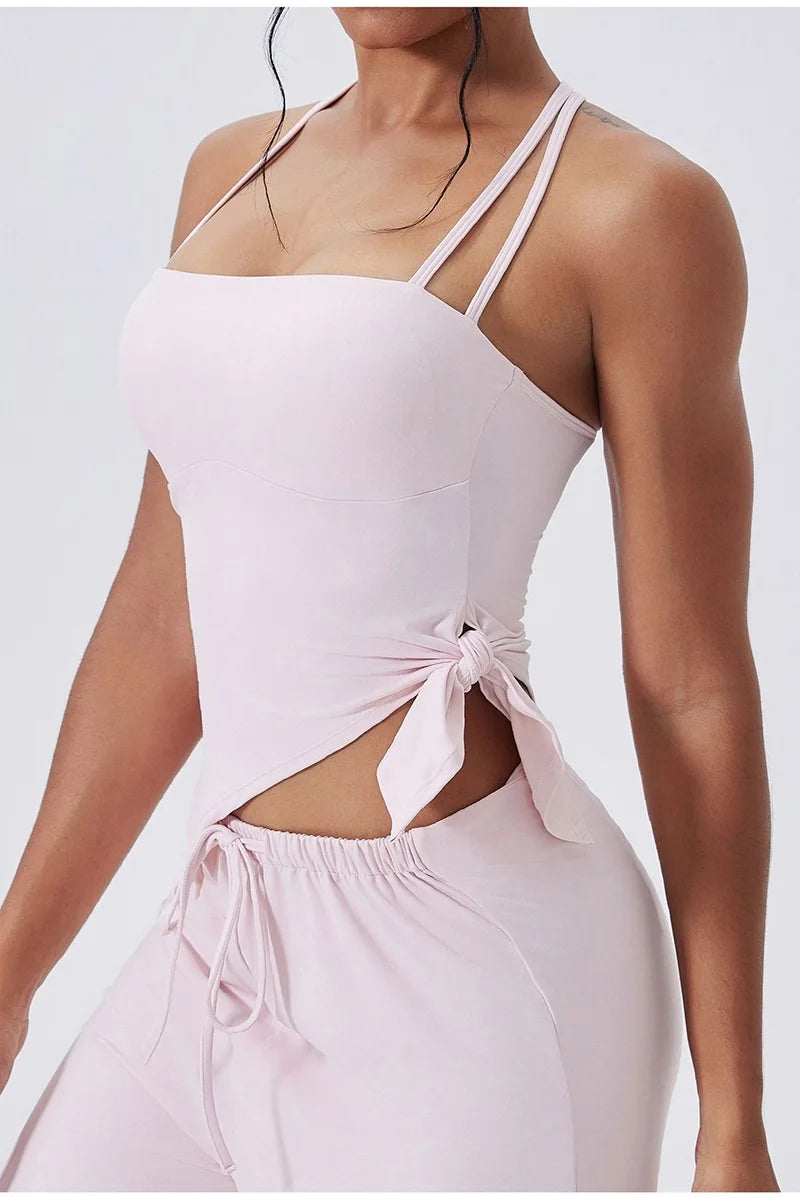 Cloud Hide Pink Sports Bra for HOT Girls Fitness Yoga Crop Top Women Workout Pilates Tank Vest Gym Training Shirt Sportswear