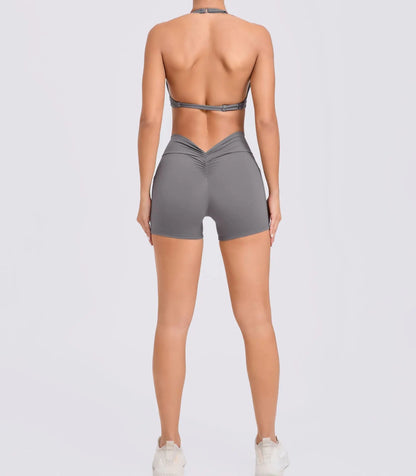 Sexy wo-piece Shockproof Sports Suits Women Gym Set Women Tracksuit Running Quick-Dry Sports Vest Female Fitness Yoga Set