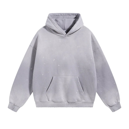 Custom LOGO autumn winter men's women's new white spray dyeing washing water 360G velvet cotton polyester sweatshirt sweatpants