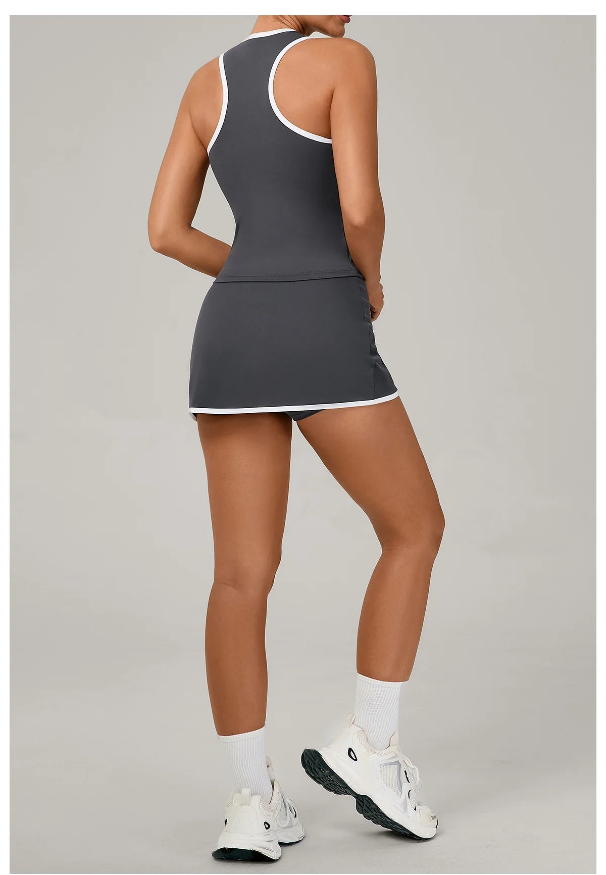 Women Tracksuit 2PCS Yoga Set Sexy Sport Bra High Waist Yoga Short Skirt Gym Clothes Fitness Sleeveless Workout Suit Sporstwear