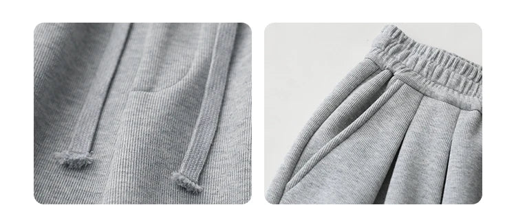 CHIC VEN Women's Pant Streetwear Solid Loose New Drawstring Sports Casual Trousers High Waisted Pants Autumn Winter 2025
