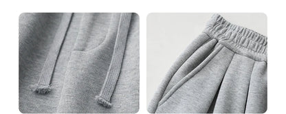 CHIC VEN Women's Pant Streetwear Solid Loose New Drawstring Sports Casual Trousers High Waisted Pants Autumn Winter 2025