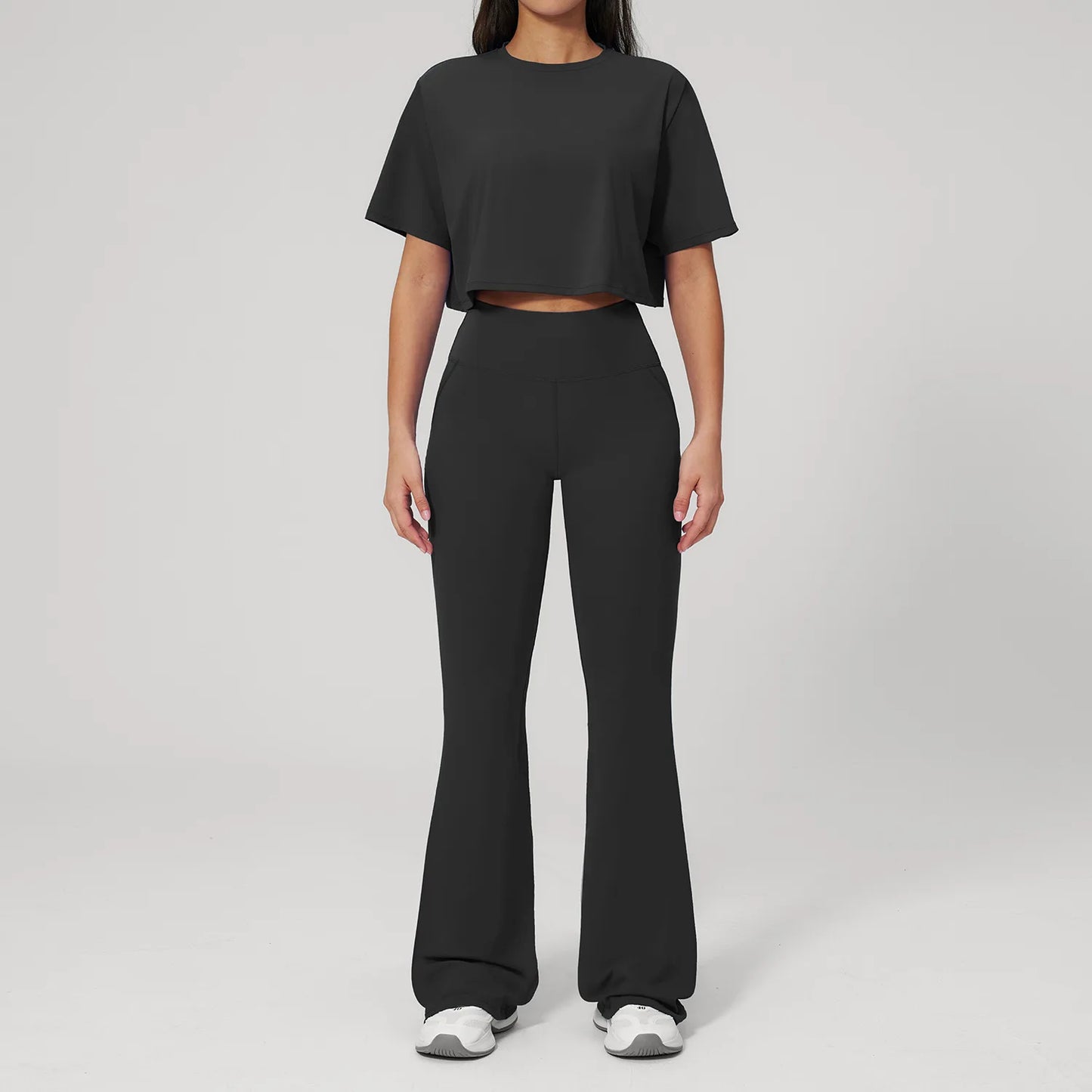 Custom LOGO women's yoga clothes, short sleeves, tight quick-drying trousers, fitness clothes, high-intensity sports suits