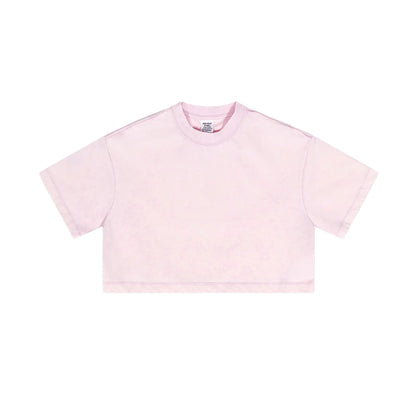 Custom LOGO women's 230G spring summer  open-button top Spice Girl loose short sports cotton polyester short-sleeved t-shirt