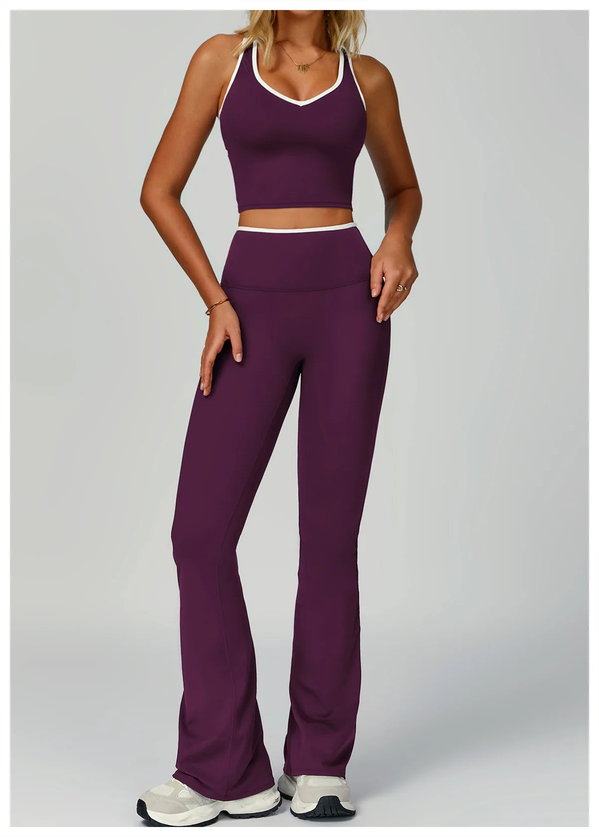 2 Pieces Gym Tracksuit Women Clothes Yoga Set Workout Outfits Fitness Sportswear High Waist Leggings Sports Bra Athletic Wear